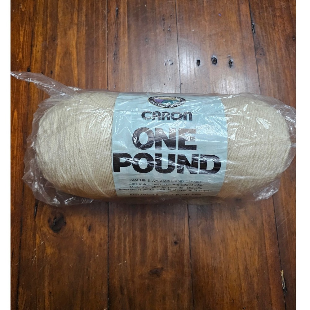 Caron One Pound Yarn Off White 514 Worsted Weight 4 Ply 16oz Acrylic Skein